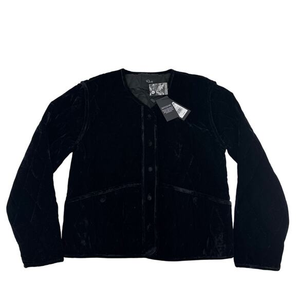 Rails Kiko Black Quilted Velvet Jacket Size M - Picture 7 of 13